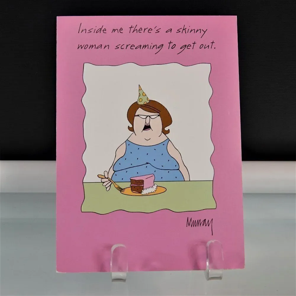 Funny Birthday Card Skinny Women
